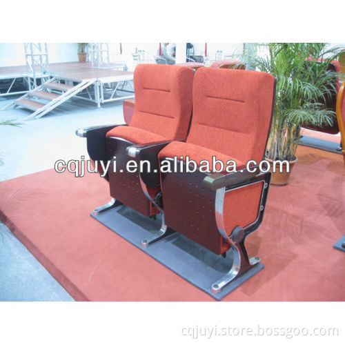 JY-989 PU couro ponta para cima assento teatro silla chairs upholstered chair lecture hall chair with desk